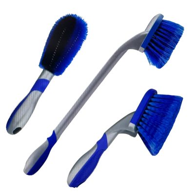 Straight Handle Blue Tire Brush